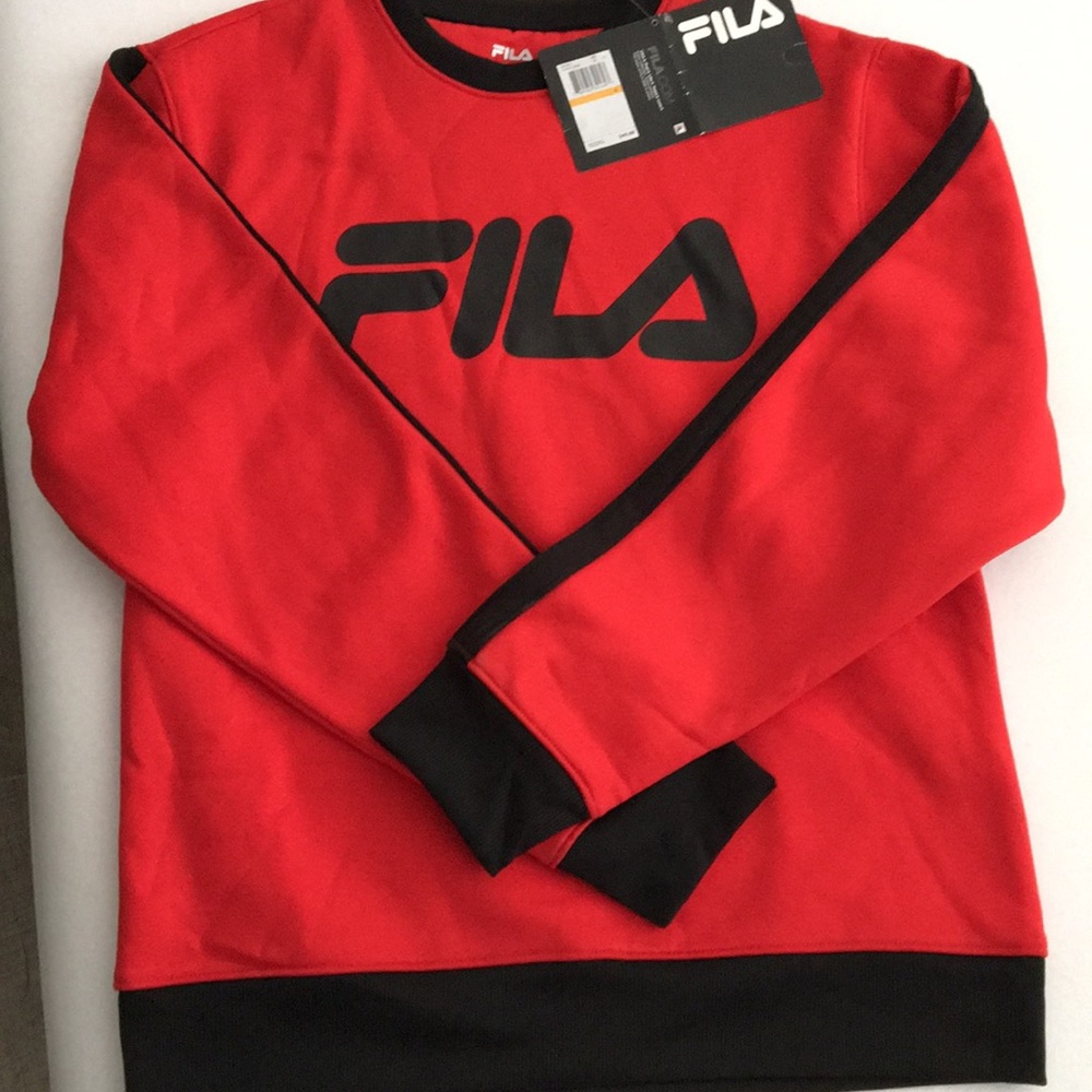 Men’s Red/Black Fila sweater size small